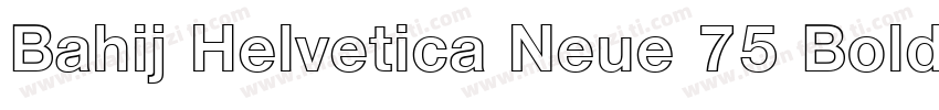 Bahij Helvetica Neue 75 Bold字体转换